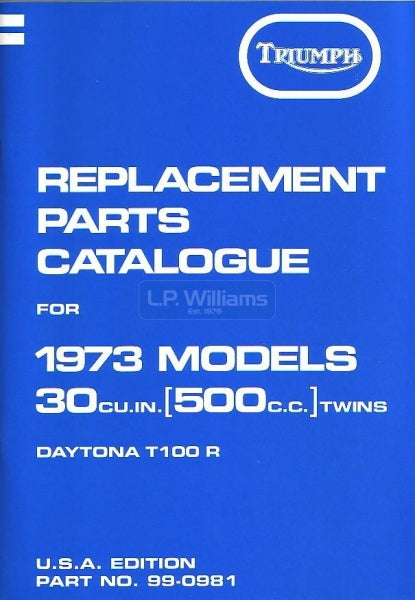 T100 Parts catalogue  US 1973