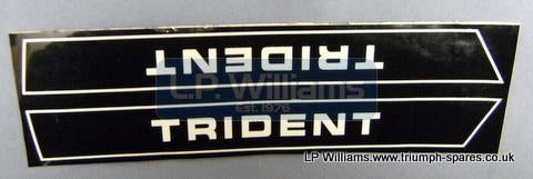 Trident decal in white LH & RH pair