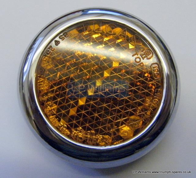Lucas 57161 amber reflector with screw  Use with 83-2903 Mounting with strap