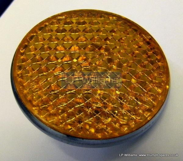 Round reflector  amber use 21-7009 nut if req