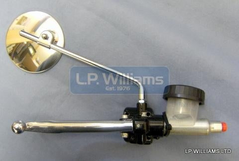Chrome mirror 8mm  Round head Fits both Left and Right hand. and T140V T150 T160 Master cylinder 10" stem