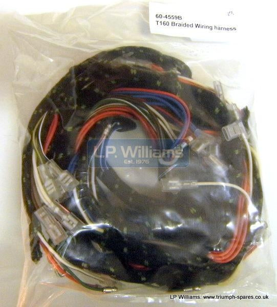 T160 Braided wiring harness including the solenoid harness