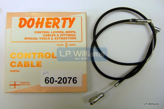 T150 T120 TR6 A75 Mk1 1969/70 T100R 1969/73 US  Later TLS Front brake cable C/W switch (clevis end) 45.5" inner 37" outer   Straight down the leg