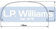 Rear mudguard stainless 18-19inch D section