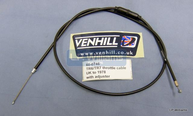 TR6 TR7 throttle cable UK to 1978 with adjuster