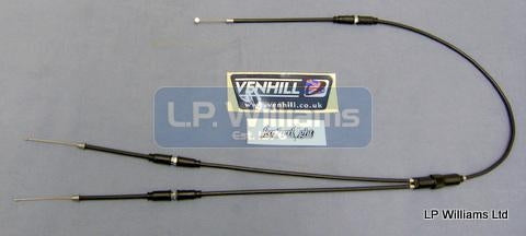 T120  T140V Throttle/choke cable assembly UK bar (cable adjuster)