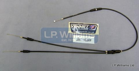 T120  T140 Complete throttle cable UK (for carb tops with adjusters)
