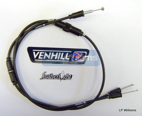 T140E US Throttle cable complete (adjusters in carb tops)