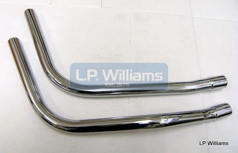 T150 downpipes 69/70 (pair) For Raygun Silencers * SPECIAL OFFER PRICE *