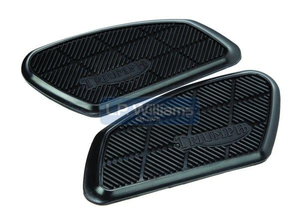 Pair of Triumph Knee grips for T100 T120 late models  glue on  Embossed with logo