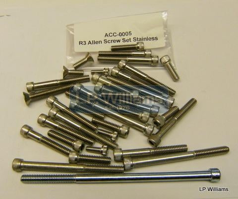 R3 stainless  Allen  screw set   All outer case screws including Timing cover, gearbox and primary cover