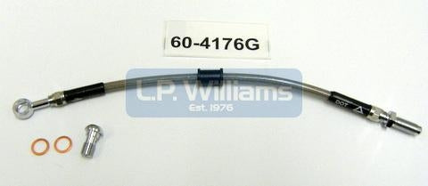 S/S Braided brake hose - US bars T140V T150 T160