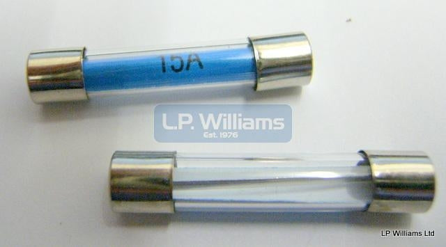15 Amp glass fuse Rated 7.5 Amp continuous