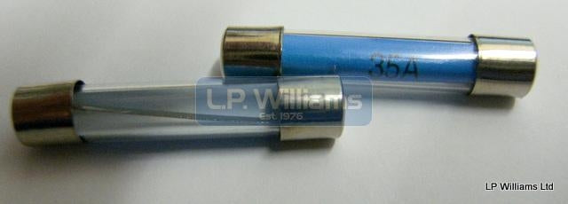 35 Amp glass fuse Rated 17.5 Amp continuous