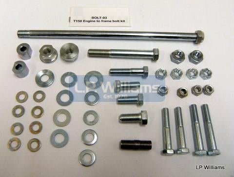 T150 Engine to frame bolt set  All fixings