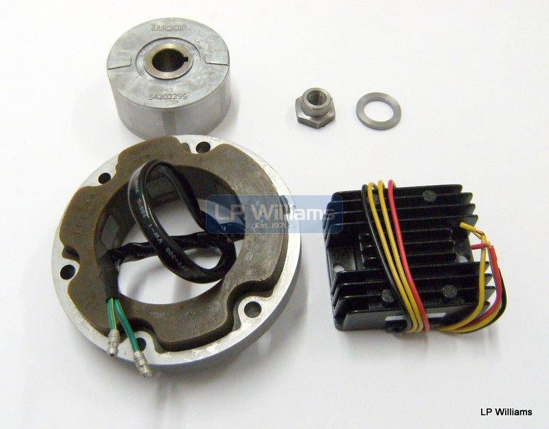 High output alternator kit  single  phase Pos or Neg earth