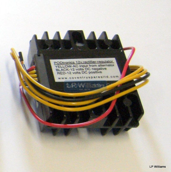 Podtronics 3 phase High output regulator 240w  Measures 3 1/4" (83mm) x 2 5/8" (67mm) x 1 3/16" (30mm)