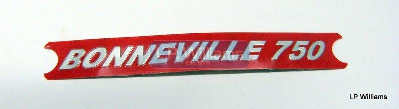 Bonneville 750 decal Red with silver lettering 6 7/8"  long (75mm)