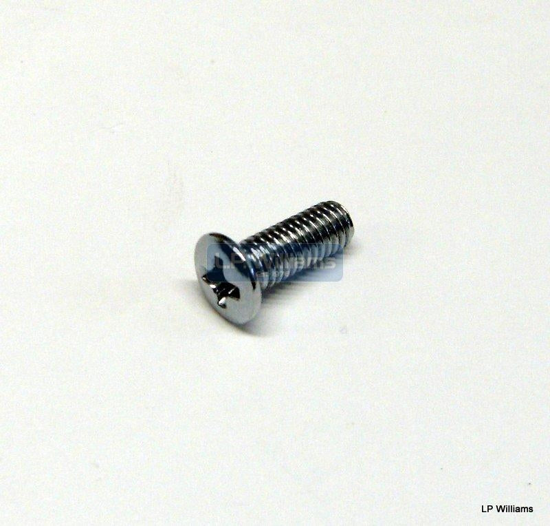 Chrome Badge screw 2BA x 1/2" UH