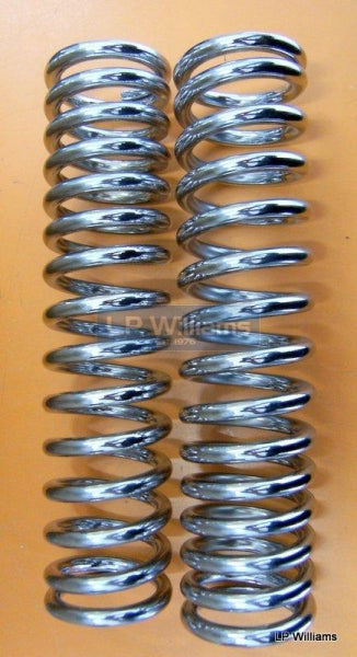 20kgs Progressive chrome springs for Hagon Shock absorber (Pair) 215mm long for T160 T150 A75