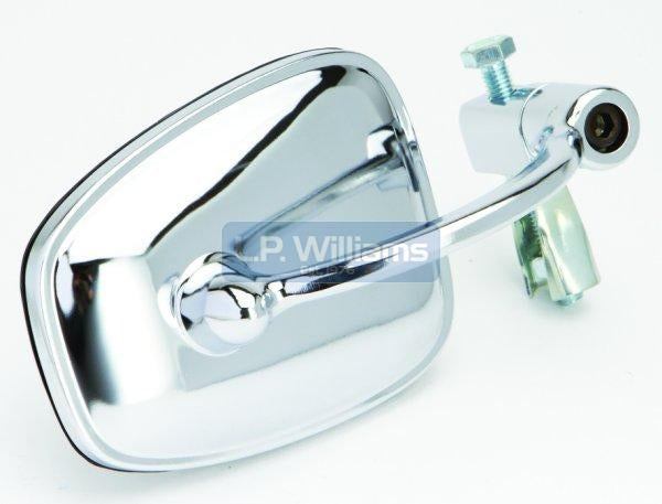 Bar end mirror continental head chrome