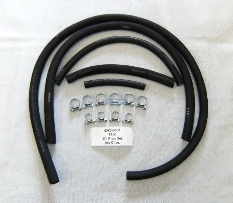 T150 oil pipe set complete with  clips