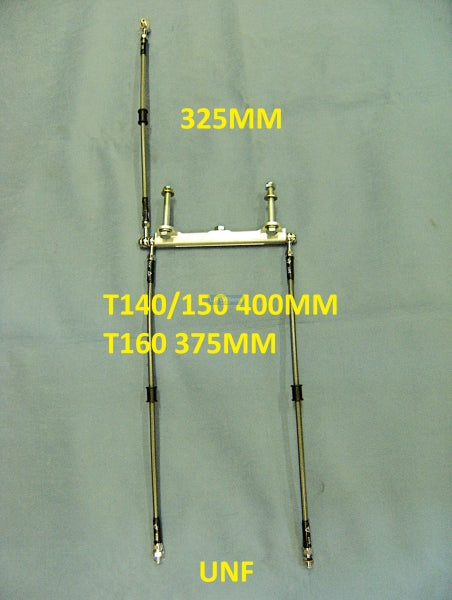 Twin disc braided hose kit (Please note that this kit is for our twin disc system only using Lockheed calipers and UK low  bars)