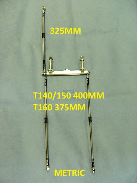Twin disc braided hose kit (Please note that this kit is for our twin disc system only using Grimeca or Girling calipers and UK low bars)
