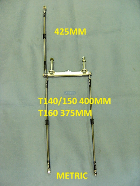 Twin disc braided hose kit (Please note that this kit is for our twin disc system only using Grimeca or Girling calipers and US high bars)