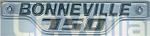 Bonneville 750  silver / grey badge