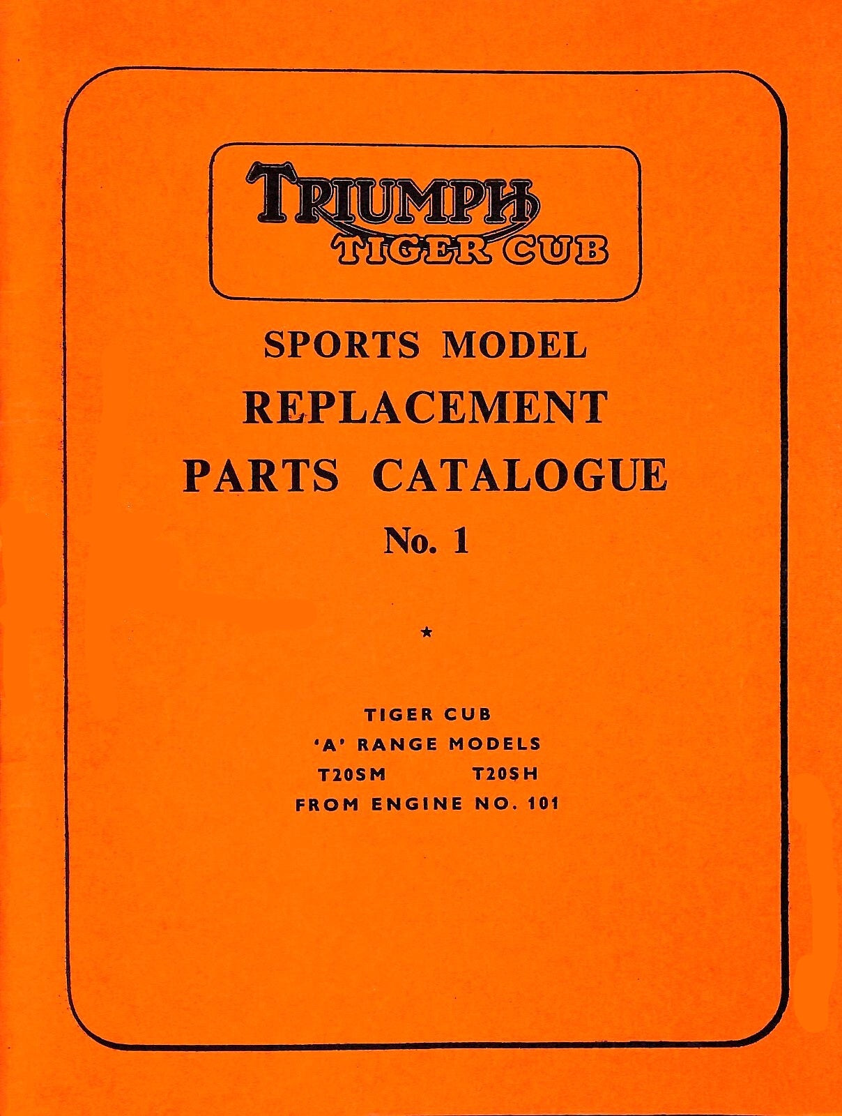 Tiger Cub T20SM  T20SH  Parts Catalogue