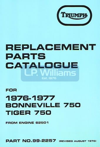 T140V TR7  Parts catalogue  Incl JRP022 supplement 1976-77