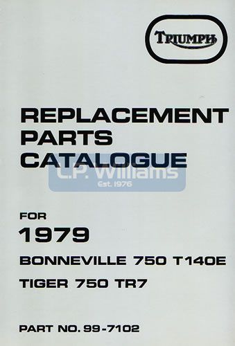 T140E TR7  Parts Catalogue  incl T140D Supplement 1979