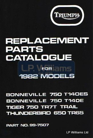 T140E/ES  TR7V/VS Parts catalogue All markets 1981