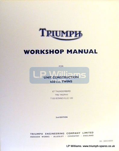 Workshop manual 650 unit twins 1963-70 incorporating 99-0889