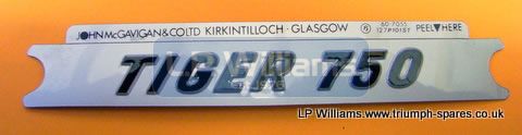 Tiger 750 decal