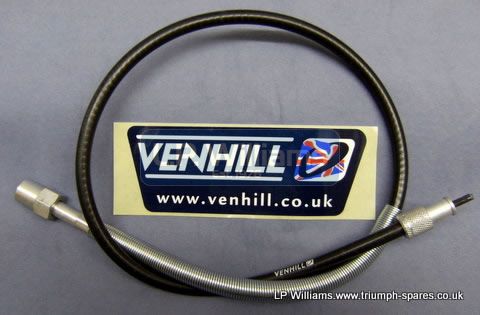 T160 Smiths clocks & T140 with Veglia clocks. Tacho cable 2ft 6"  Wire protection