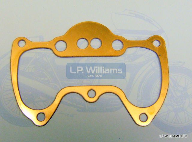 Copper rocker box base gasket T120 TR6  9 stud head