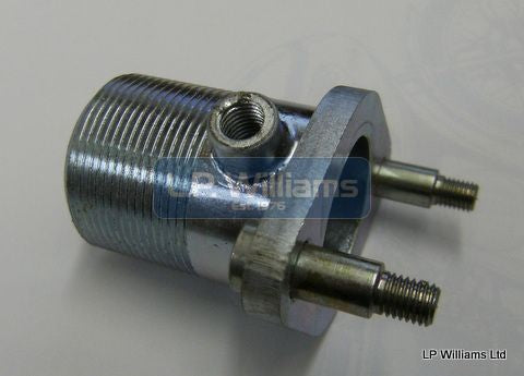 T120 Carb adaptor left  late unit construction with studs (use 21-1932 locknut)