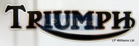 Triumph Black / silver outline decal