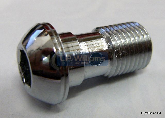 Single banjo bolt Metric chrome 10mm thread