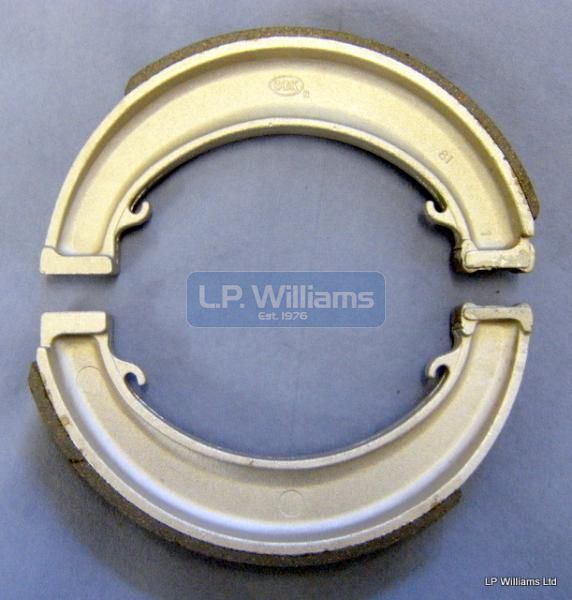 Front brake shoe (pr) 8" SLS 57-64 (non flanged)  1 1/8"