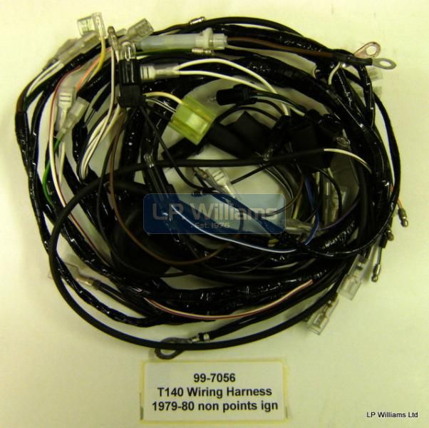 T140E  and T140D Wiring harness 1979/80 non points ign (neg earth) this loom has the connection for the lucas rita control box