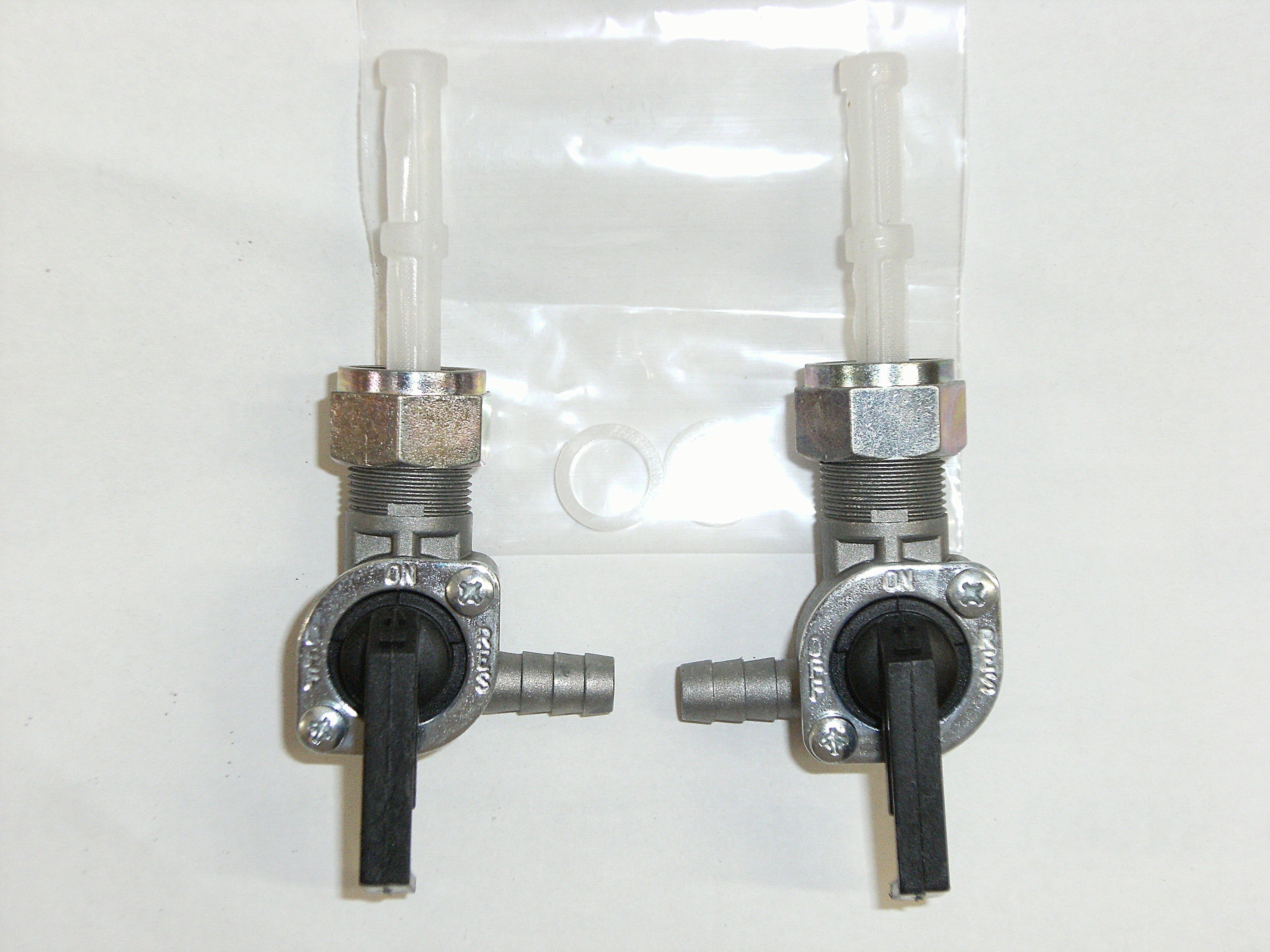 Fuel taps LH RH pair Angled 90 Degree Harris Bonneville