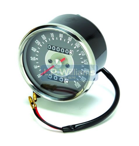 MPH Grey speedo fits 1966 to 1970 1.25:1 ratio Two mounting studs / nuts and instrument light with wiring included