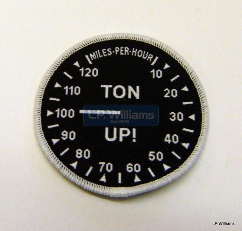 TON UP Badge.Round Sew or Iron on