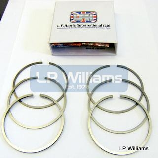 T120 TR6 650 Engine piston ring set Std Harris