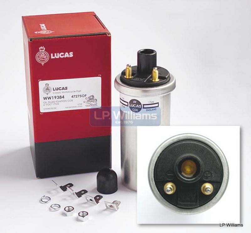 Lucas 17M6 Ignition coil 6V Oil filled